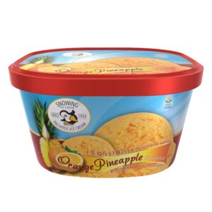 Orange Pineapple ice cream container from Pachitos Ice Cream